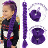 Purple elastic rubber band hair braid for kids