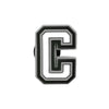 Charm lettre C en alphabet noir et gris