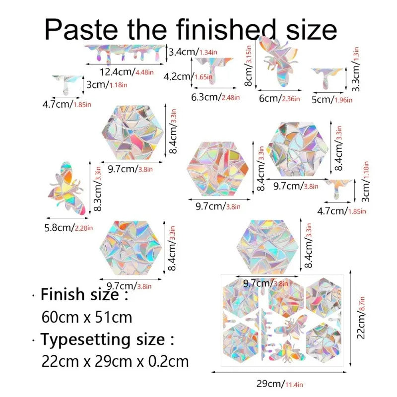 Rainbow Prism Window Stickers – 29 Assorted Sun Catcher Designs