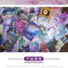 A pack of liquid gold ink series material paper featuring a gradient wash design on purple and gold textured paper.