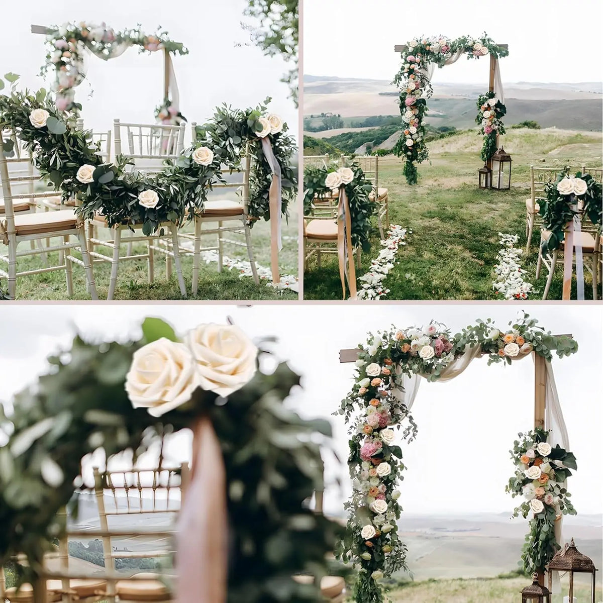 Artificial Foam Roses with Stems for Wedding & Home Décor