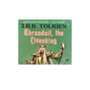 A vintage-style trading card featuring an illustration of Thranduil, the Elvenking from J.R.R. Tolkien's works.