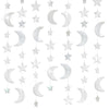 Metallic gold and silver star paper garland bunting for parties
