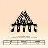 Black Islamic Arabic blessing key holder featuring hooks for hanging keys.