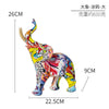 Colorful Elephant Resin Figurine for Home Decor