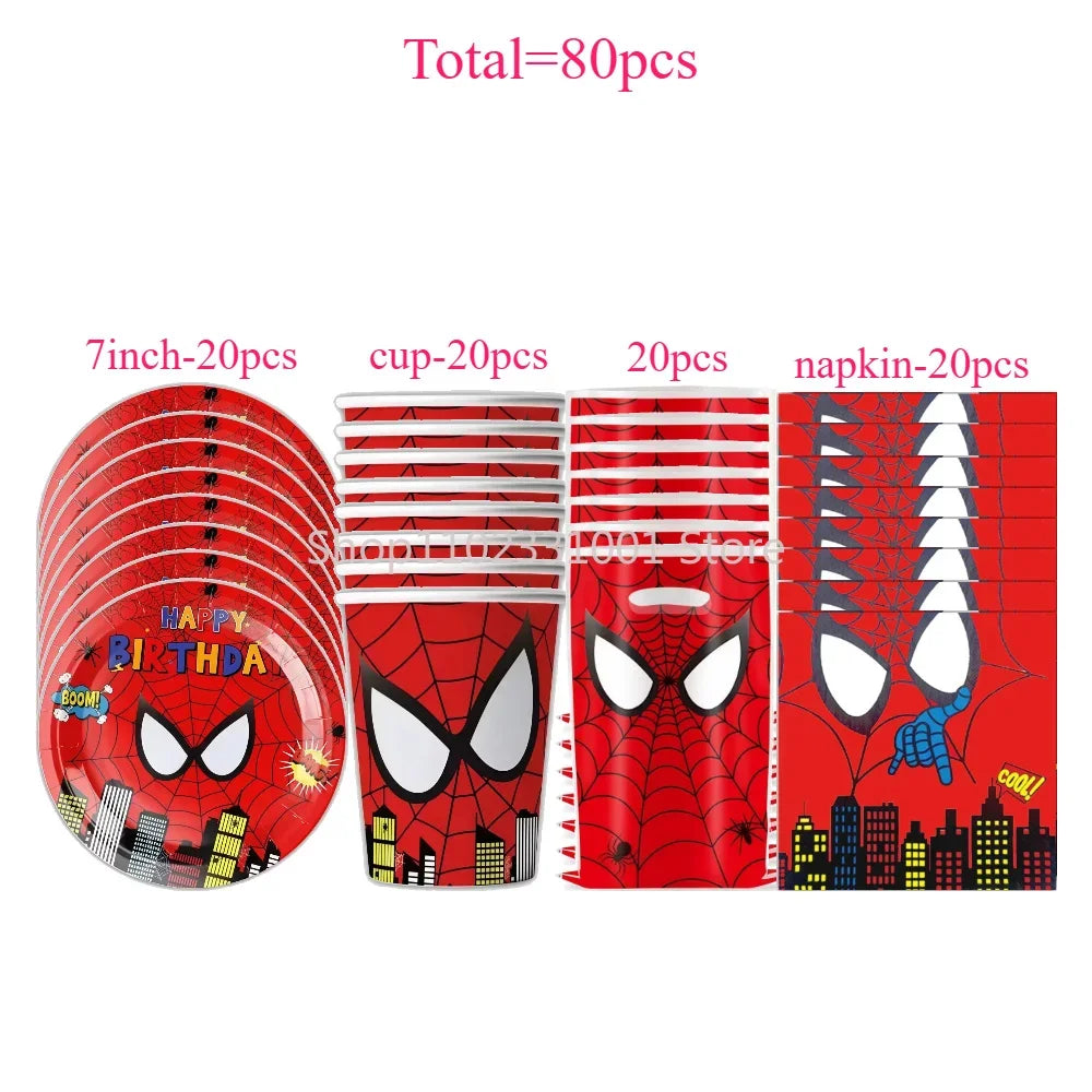 Superhero Birthday Party Tableware and Decoration Kit