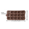 A brown silicone mold set featuring heart shapes, letters, and numbers for chocolate making.