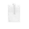 Clear acrylic car sun visor photo clip with a vertical mounting bar