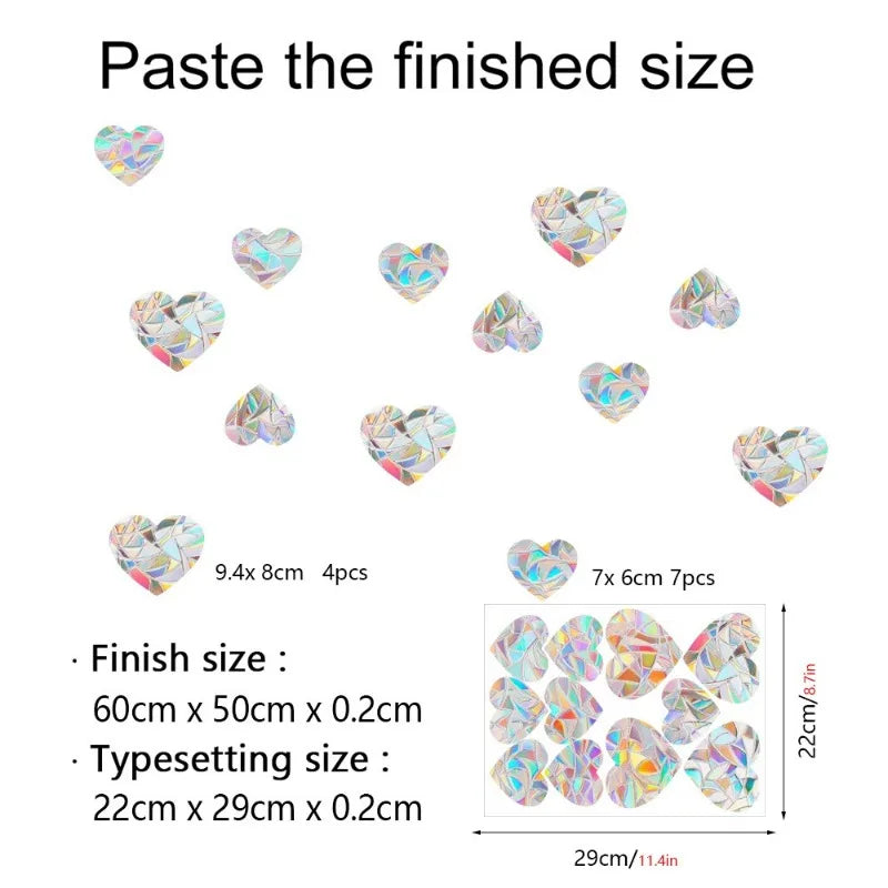 Rainbow Prism Window Stickers – 29 Assorted Sun Catcher Designs