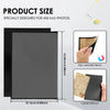 A black magnetic picture frame designed for 4x6 inch photos, showing a clear display and full magnet back.