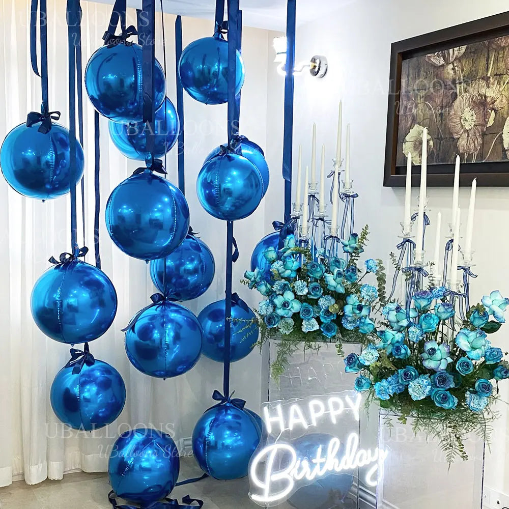 Royal Blue Foil Balloons (10-50 inch) for Party Decor