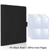 A black shell binder with 25 inner pages for storing Kpop photocards