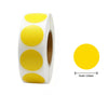 Roll of heart-shaped yellow seal stickers for crafting and packaging