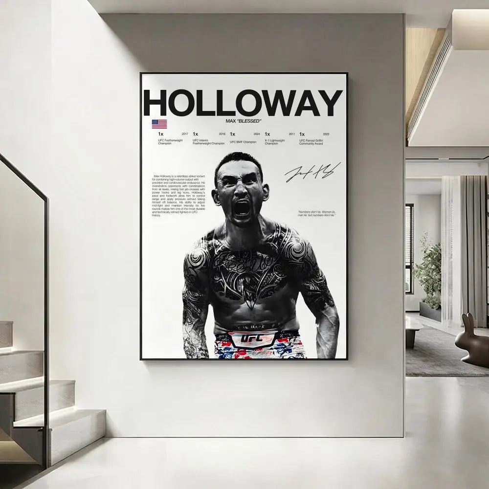 Aesthetic MMA Fighter Wall Art Poster – Waterproof & Easy to Stick
