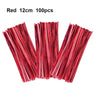 100 pieces of red 12cm cellophane treat bags with wire ties