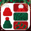 Festive Mini Santa Hat & Scarf Wine Bottle Topper Set