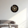 Geometric Line Modern Wall Clock – Silent Quartz, Gold Accents