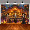 Day of the Dead Skeleton Carnival Backdrop for Halloween Party Decorations