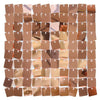 A grid of square wall backdrop panels in various shades of brown and gold glitter.