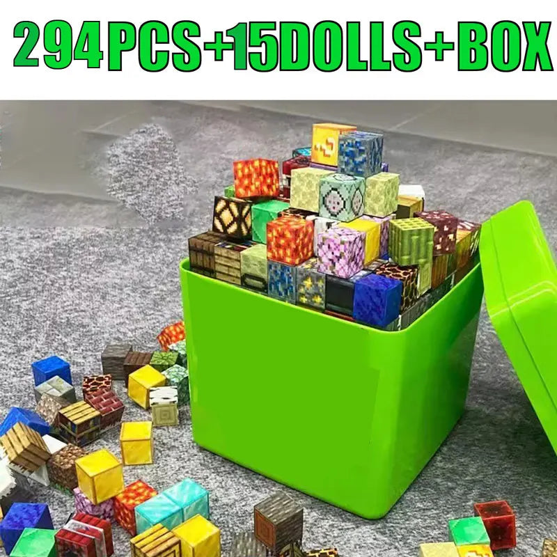 Magnetic Building Blocks Set with Storage Box