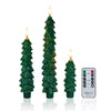 Christmas Tree LED Taper Candles with Remote Control and Timer