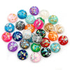 Mixed Color Resin Cabochons with Metal Foil Backing for Jewelry Making