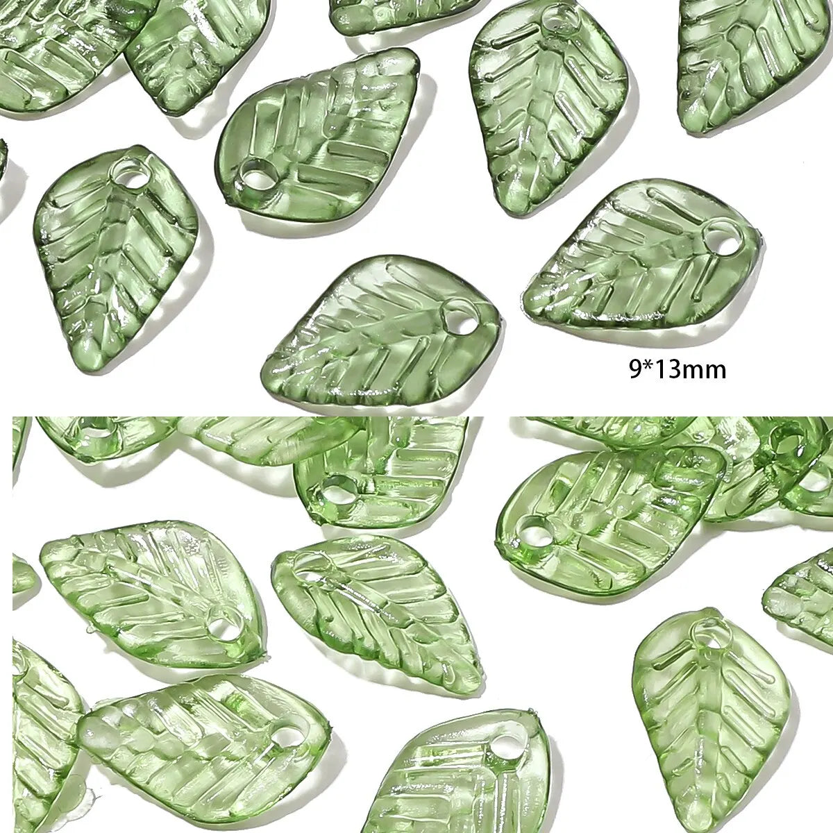 Acrylic Tree Leaf Mini Beads for DIY Jewelry Making