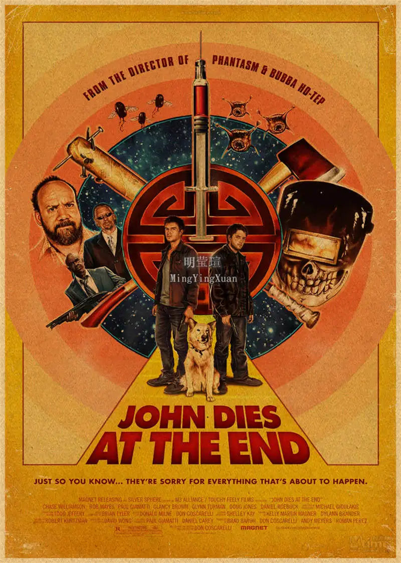 A vintage movie poster featuring a skull and crossbones design with actors and text from the director of Phantasm & Bubba No-