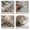 Gold Mosaic Self-Adhesive Wall Tiles for Kitchen and Bathroom