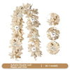 Autumn Double Leaf Maple Leaf Vine garland in beige and white tones