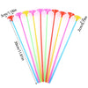 A set of colorful macaron balloon sticks with holder cups arranged in a fan shape.