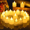 Flameless LED Tealight Candles with Warm Glow