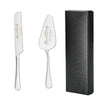 Personalized Engraved Stainless Steel Cake Knife and Server Set