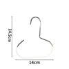 Silver hat organizer rack with a hook and a curved frame for closet storage