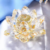 Crystal Lotus Flower Feng Shui Decorative Ornament