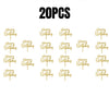 20 pieces of gold and black happy birthday acrylic cake topper letters