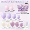 Butterfly Balloon Garland Arch Kit in Soft Pastel Colors