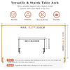 Versatile & Sturdy Table Arch offers reliable support and is portable with adjustable dimensions.
