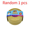 A single yellow squishy toy shaped like a dumpling is shown in a clear plastic container.