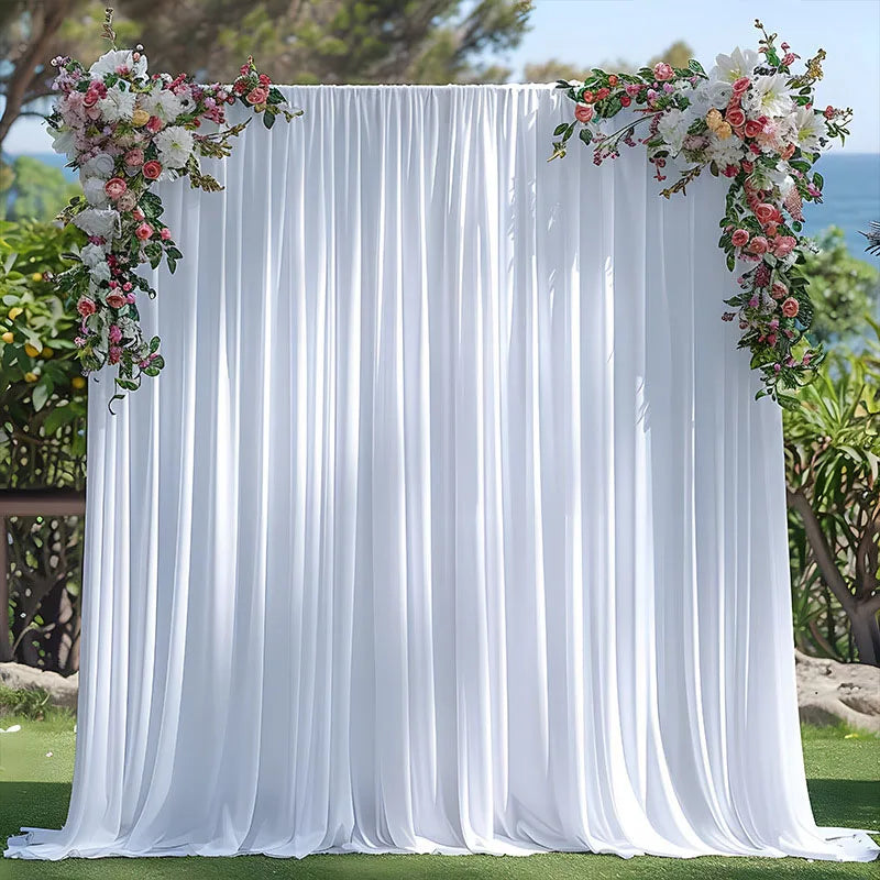 Wrinkle-Free Polyester Backdrop Curtain for Events & Photography