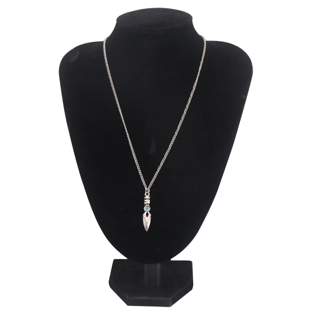 Jett Inspired Blade Storm Crystal Pendant Necklace
