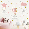 Islamic Blue & Gold Hot Air Balloon Wall Stickers for Kids' Rooms