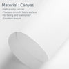 A roll of white canvas material used for printing, showing a fine and smooth fabric surface.