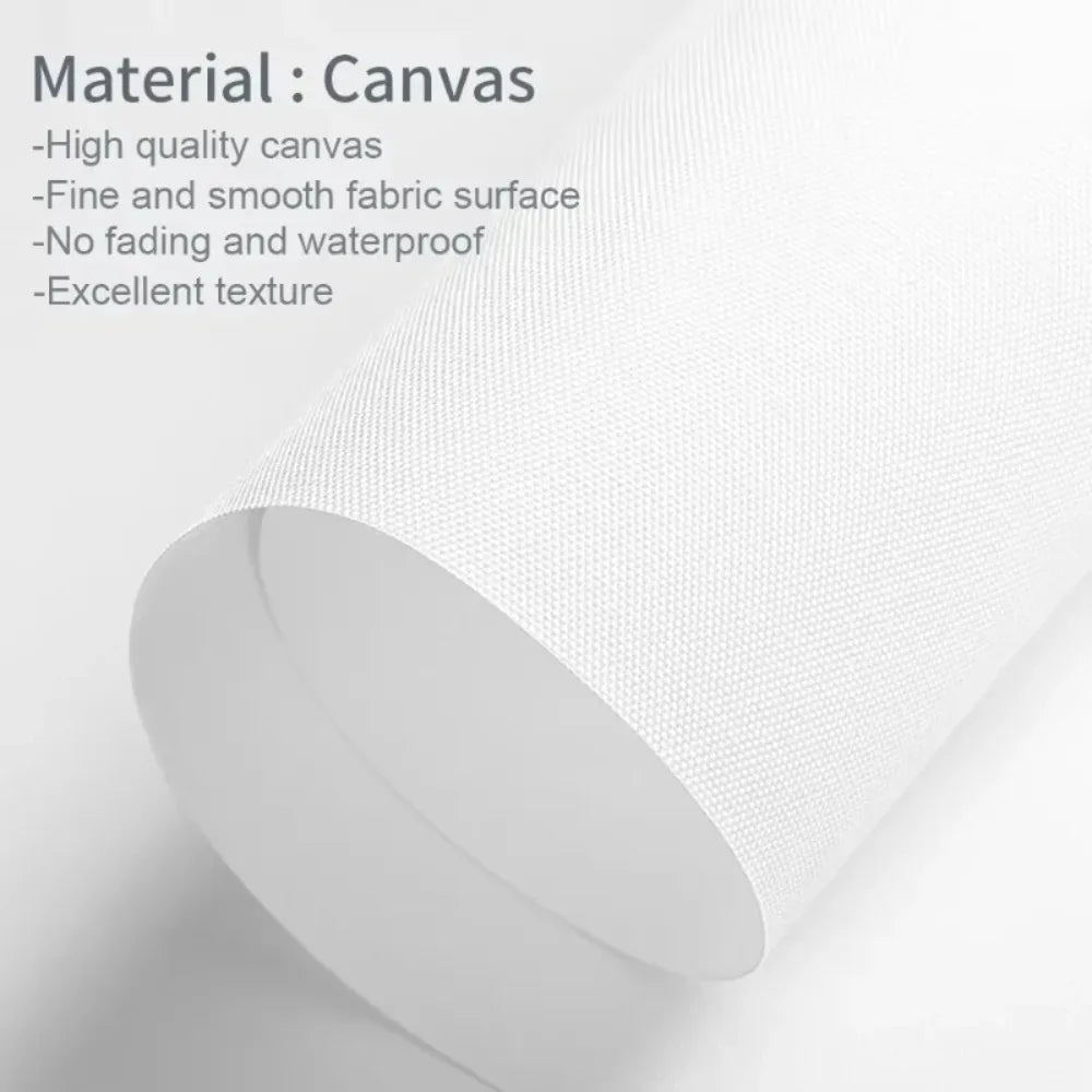 Roll of white canvas material used for printing celestial wall art prints