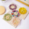 Natural Crystal Reiki Bowl with Flower Plate for Meditation and Home Decor