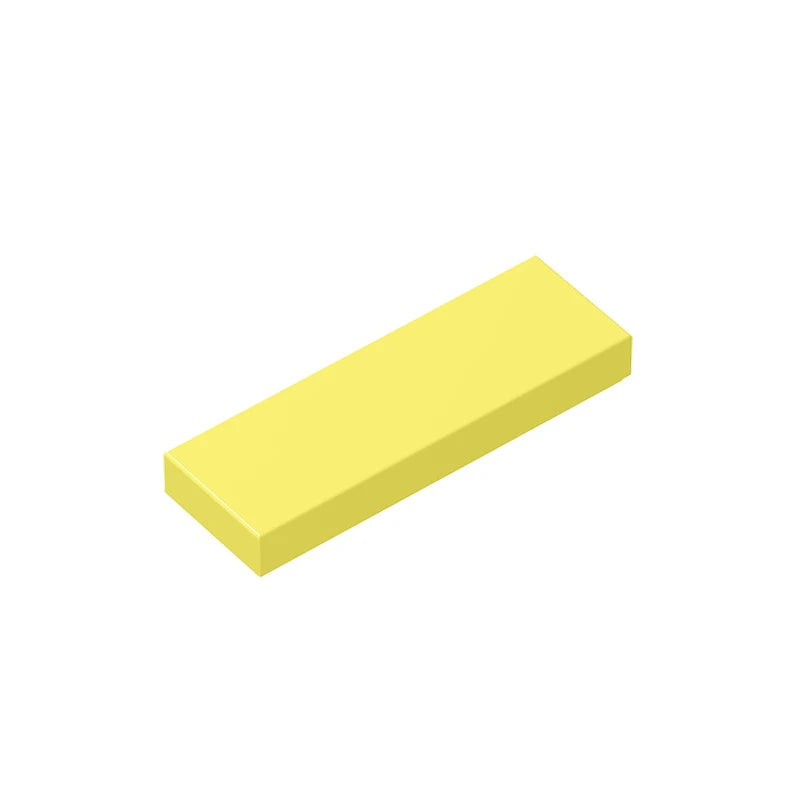 A yellow smooth tile building brick.