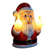 Humorous Santa Claus middle finger LED night light for Christmas decor