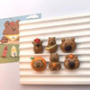A set of adorable bear and guinea pig refrigerator magnets featuring various cute animal characters.