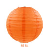An orange round paper lantern used for parties and weddings.