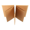 A set of three handcrafted accordion photo albums in a natural brown kraft paper color.